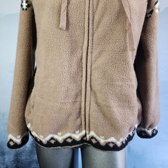 O'neill Lynwood Super Fleece Light Brown Full Zip Hoodie | Women's XS - Picture 5 of 16